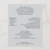 Editable Plumber Flyer Template | Plumbing Service チラシ (裏面)