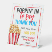 EDITABLE Popcorn先生感謝サイン， Poppin 台座サイン (正面)