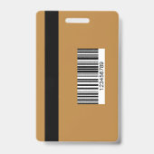 Editable Press Pass Layout Photo ID Plus QR Code バッジ (Back)