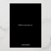 Editable Purple and Pink Flowers Anniversary 箔招待状 (裏面)