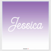 (Editable) Purple Color Ombre & Your Text シール (シート)