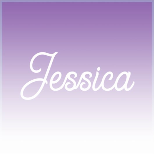 (Editable) Purple Color Ombre & Your Text シール (正面)