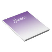 (Editable) Purple Color Ombre & Your Text ノートパッド (アングル)