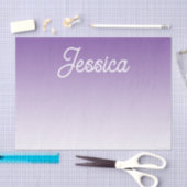 (Editable) Purple Color Ombre & Your Text 薄葉紙 (クラフト)