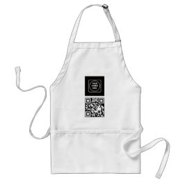 Editable QR Code Custom Logo Modern Business Apron スタンダードエプロン