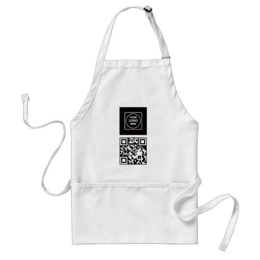 Editable QR Code Custom Logo Modern Business Apron スタンダードエプロン (正面)