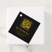 Editable QR Code & Text Template | Black & Gold フェイバータグ (インサイチュ)