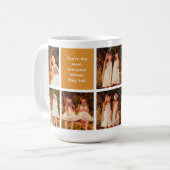 Editable Quote 8 Photos Mother's Day Orange Mug コーヒーマグカップ (正面左)