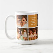 Editable Quote 8 Photos Mother's Day Orange Mug コーヒーマグカップ (左)