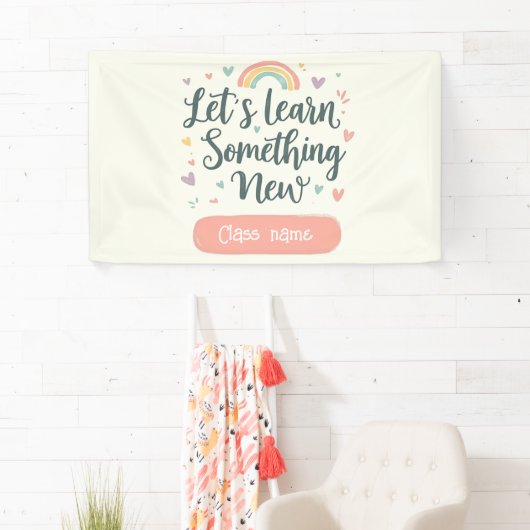 Editable Rainbow Classroom – Let’s Learn 横断幕 (インサイチュ)