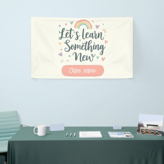 Editable Rainbow Classroom – Let’s Learn 横断幕 (トレードショー)