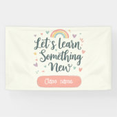 Editable Rainbow Classroom – Let’s Learn 横断幕 (横)