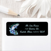 Editable Rainbow Trout Return Address ラベル (インサイチュ)