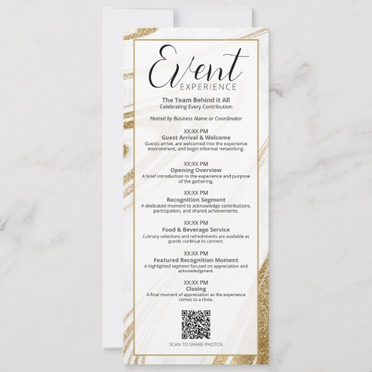 Editable Recognition Event Program 招待状 (正面)