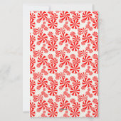 Editable Red White Peppermint Pattern Holiday 便箋 (裏面)