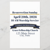  Editable Resurrection Sunday Church Flyer チラシ (正面)
