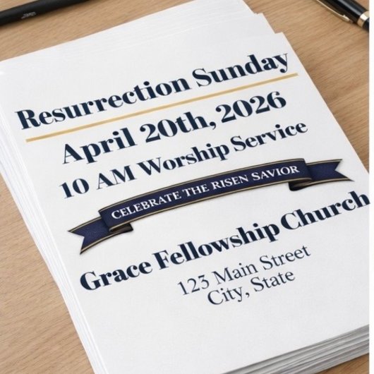  Editable Resurrection Sunday Church Flyer チラシ