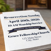  Editable Resurrection Sunday Church Flyer チラシ