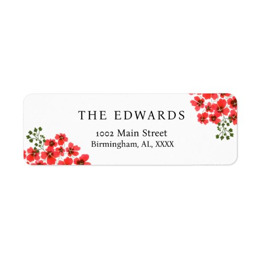 Editable Return Address Labels ラベル (正面)