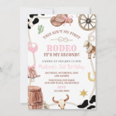 Editable Rodeo Birthday invitation-rodeo party-cow 招待状 (正面)
