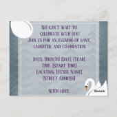 Editable Romantic and elegant wedding Sticker ポストカード (裏面)