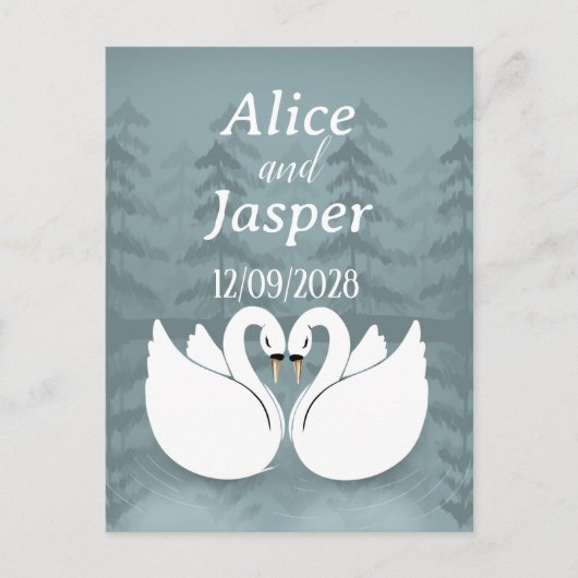 Editable Romantic and elegant wedding Sticker ポストカード (正面)