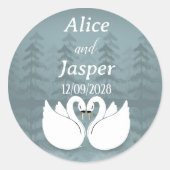Editable Romantic and elegant wedding Sticker ラウンドシール (正面)