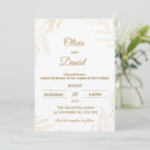 Editable Romantic Wedding Invitation  招待状 (スタンド正面)