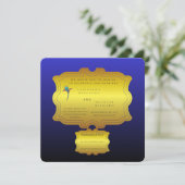Editable Royal Blue Elegant Wedding Invite | Custo 招待状 (スタンド正面)