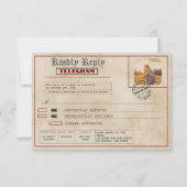 Editable Rustic Photos Front and Back 出欠カード (正面)