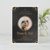 Editable Rustic Wedding Invitation Set & RSVP Bund 招待状 (スタンド正面)