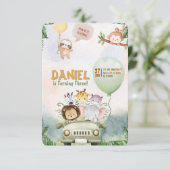 Editable Safari Birthday Invitation 招待状 (スタンド正面)