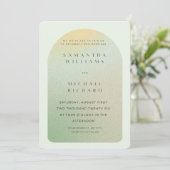 Editable Sage Green Modern Wedding Invite | Elegan 招待状 (スタンド正面)