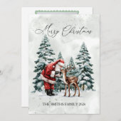 Editable Santa Photo Christmas Card シーズンカード (正面/裏面)