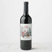 Editable Santa Wine Bottle Label ワインラベル (正面)