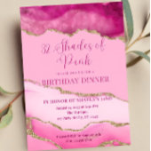 Editable Shades of Pink Invitation, Agate Birthday 招待状