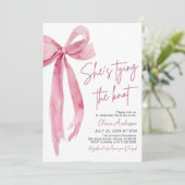 Editable She's Tying the Knot Bridal Shower Invita 招待状 (スタンド正面)