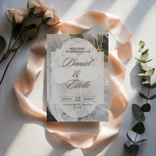 Editable simple wedding invitation シーズンカード