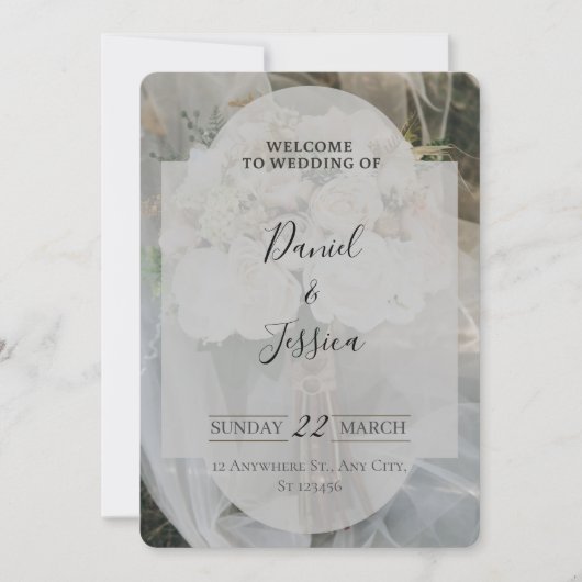 Editable simple wedding invitation シーズンカード (正面)