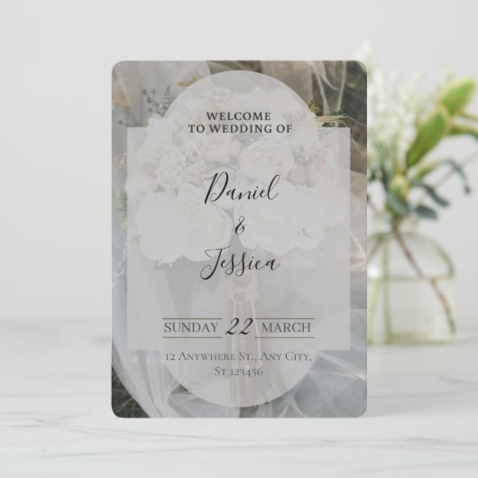 Editable simple wedding invitation シーズンカード (スタンド正面)