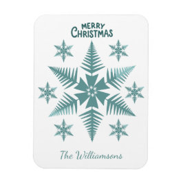 Editable Snowflake Christmas/Holiday マグネット