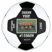 Editable Soccer Coach Appreciation Team Design サッカーボール (正面)