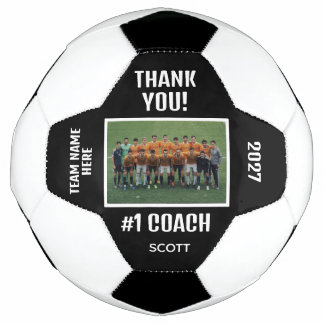 Editable Soccer Coach Appreciation Team Design サッカーボール