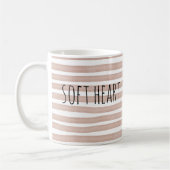 Editable Soft Heart Strong Soul Minimal Quote Mug  コーヒーマグカップ (左)
