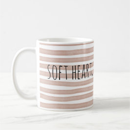 Editable Soft Heart Strong Soul Minimal Quote Mug  コーヒーマグカップ