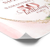 Editable Sophisticated Rose Gold 50th Birthday  ポスター (角)