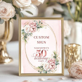 Editable Sophisticated Rose Gold 50th Birthday  ポスター