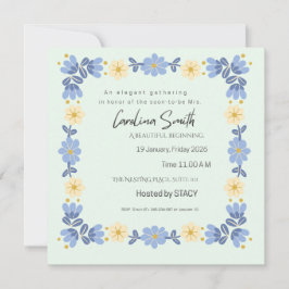 Editable Spring Garden Bride to Be Invite | Custom 招待状