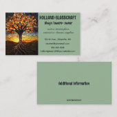 Editable Stained Glass Tree 名刺 (正面/裏面)