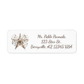 Editable Star and Berries Return Address ラベル (正面)